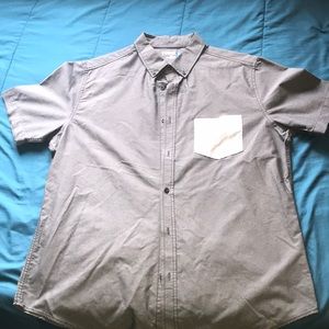 Gray button up